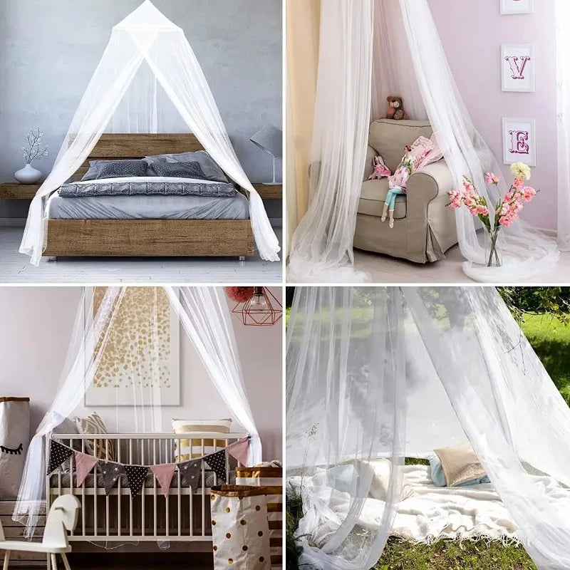 Large Dome Mosquito Net — Hanging Bed Canopy for Home and Camping