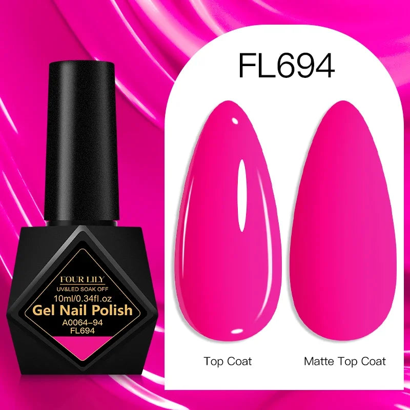 Four Lily Gel Nail Polish — Long Lasting Semi-Permanent Manicure Set