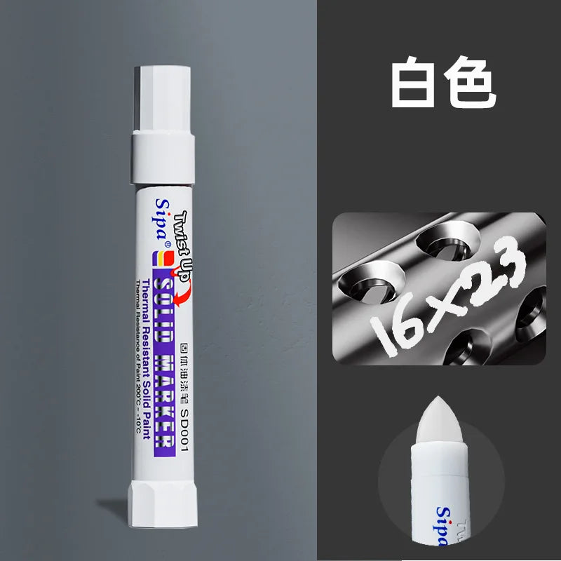 Solid Paint Marker — Waterproof Oil-Based Ink for Multi-Surface Use