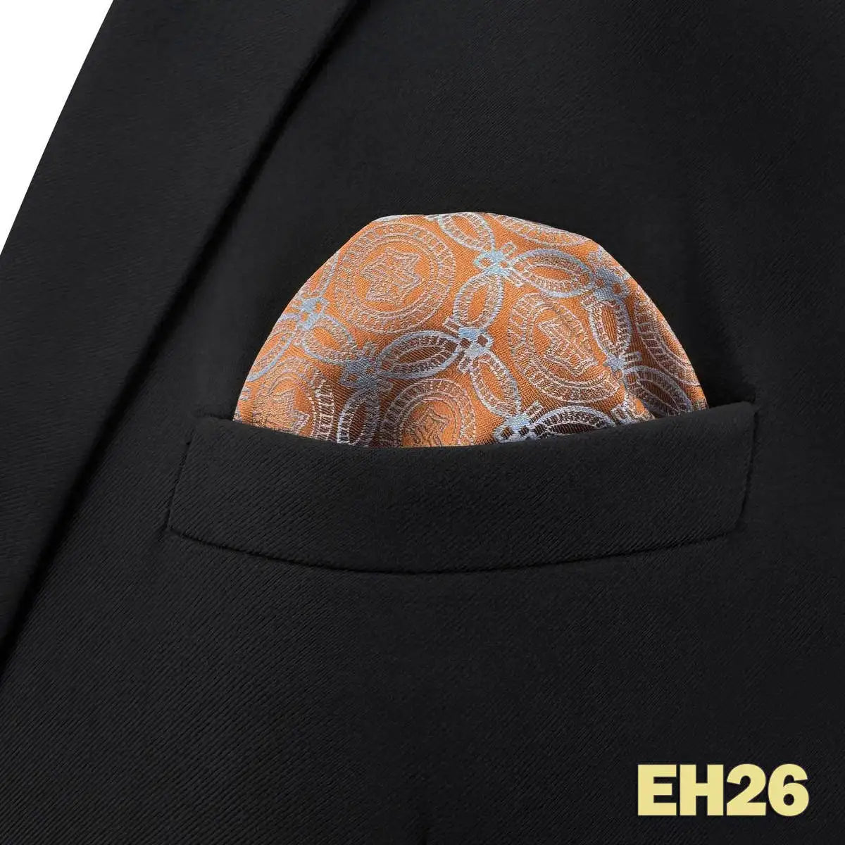 shlax&wing Men's Paisley Pocket Square — Elegant Microfiber Handkerchief for Suits