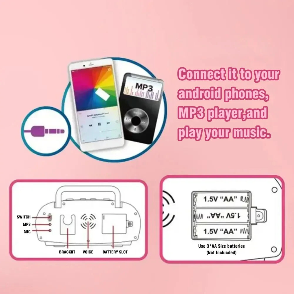 Kmoist Karaoke Microphone Machine — Light-Up Singing Toy for Kids