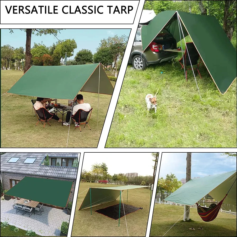 Top Lander Waterproof Camping Tarp — Ultralight Outdoor Sun Shelter