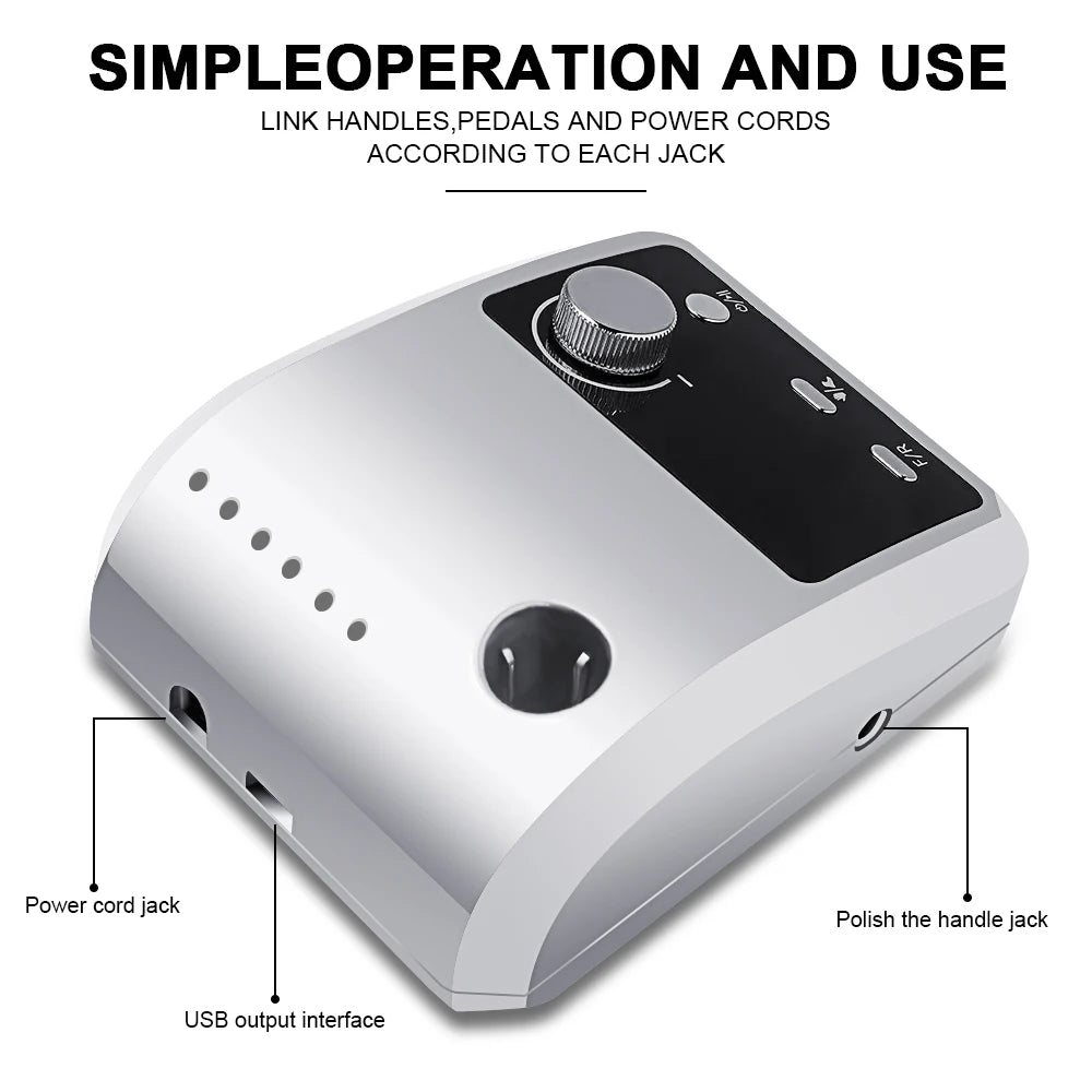 DING YOU YOU Professional Electric Nail Drill — 45000 RPM High Speed Manicure Machine