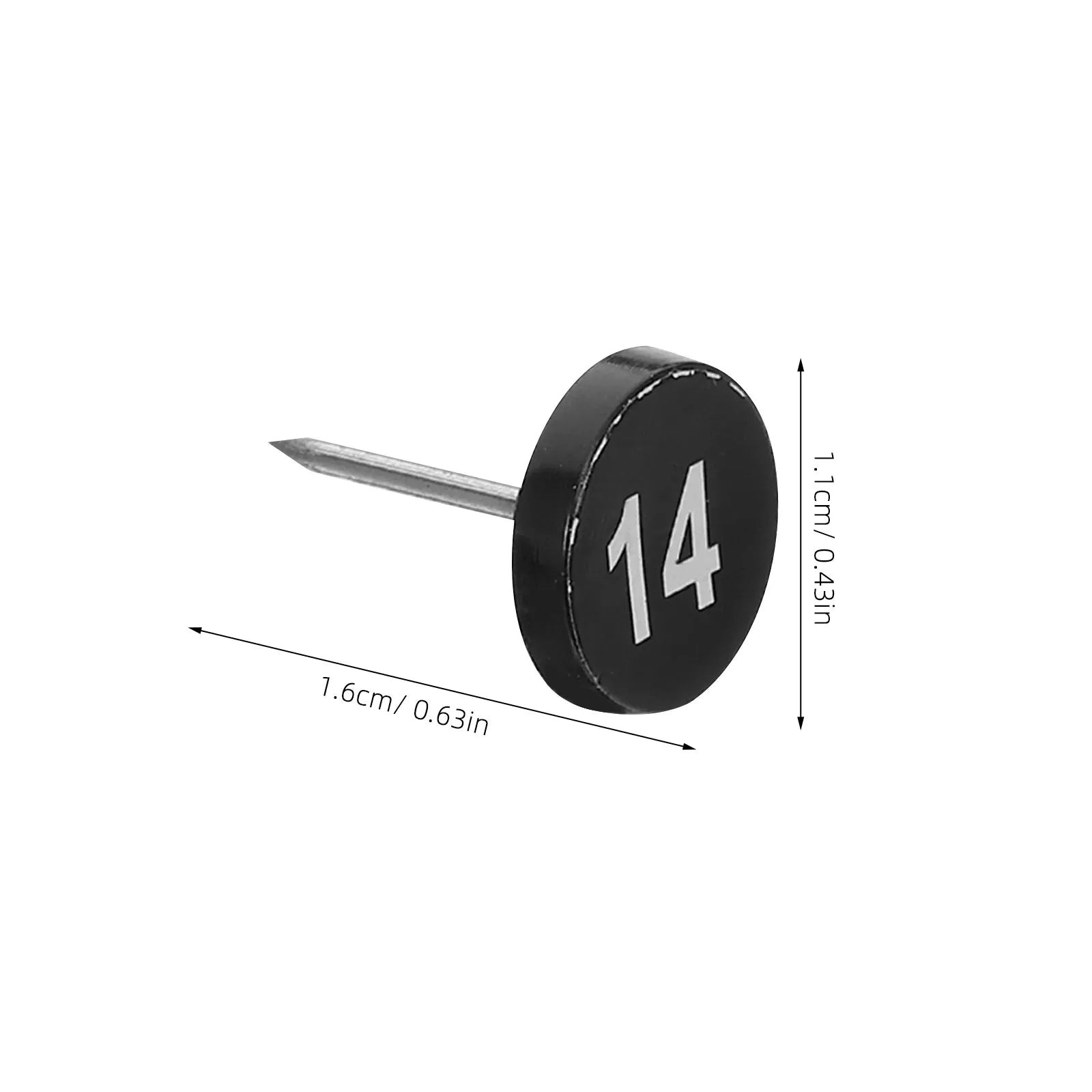 Numbered Round Flat Push Pins — 100 Piece Set for Organization & Mapping