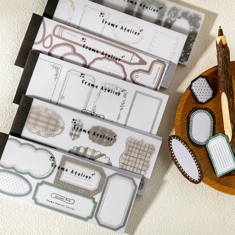 Vintage Border Frame Sticker Kit — 30 Pcs Large Scrapbooking Supplies