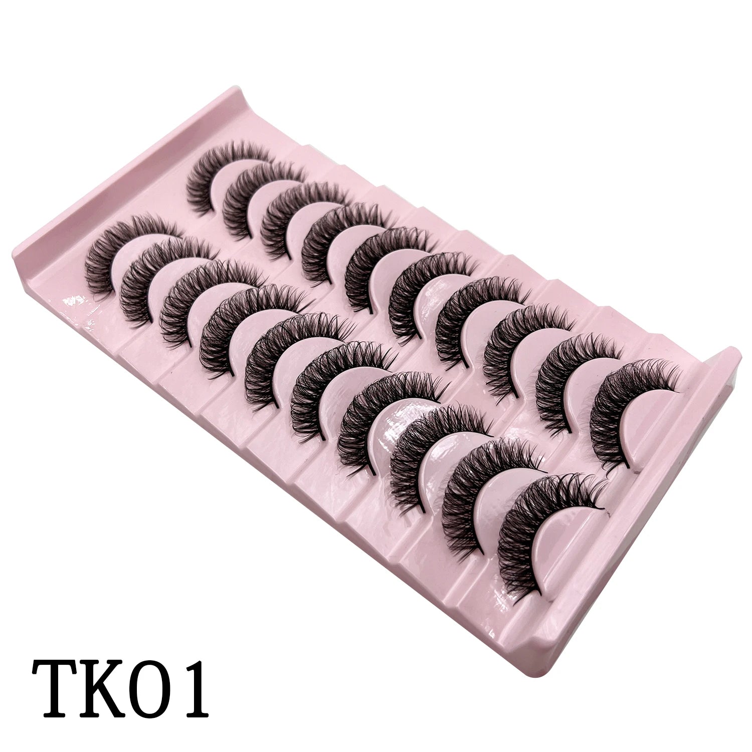 DINGSEN Dramatic False Eyelashes — Fluffy DD Curl Strip Lashes, 10 Pairs