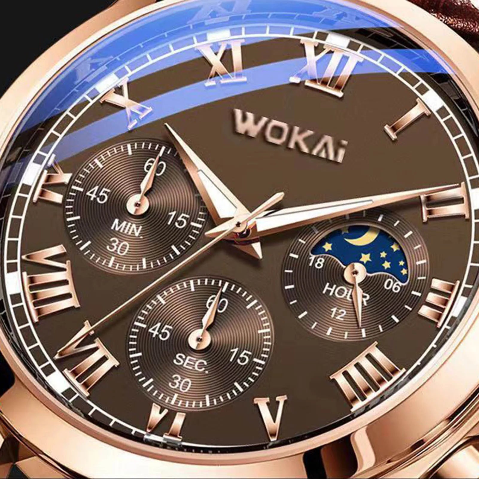 Men's Luxury Business Quartz Watch — Elegant PU Leather Wristwatch
