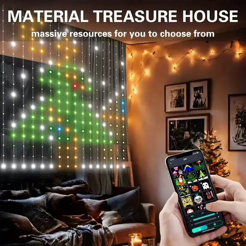 ELEGORRY LED Curtain Fairy String Lights — Smart Music Sync Ambient Decor