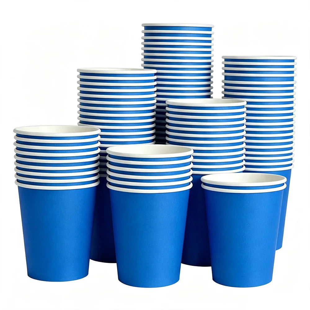 Solid Color Paper Plates — Disposable 7-Inch Party Tableware