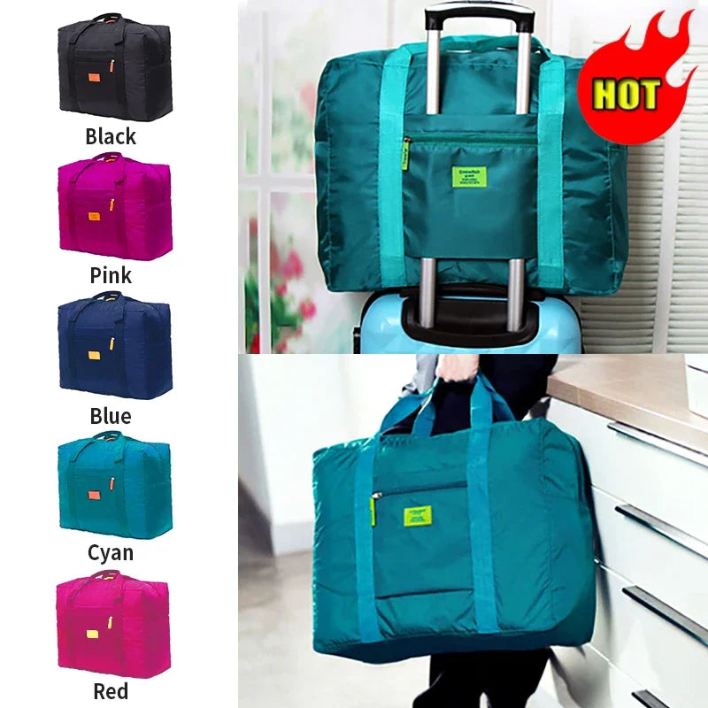 Foldable Travel Duffel Bag — Lightweight Water Resistant Weekender