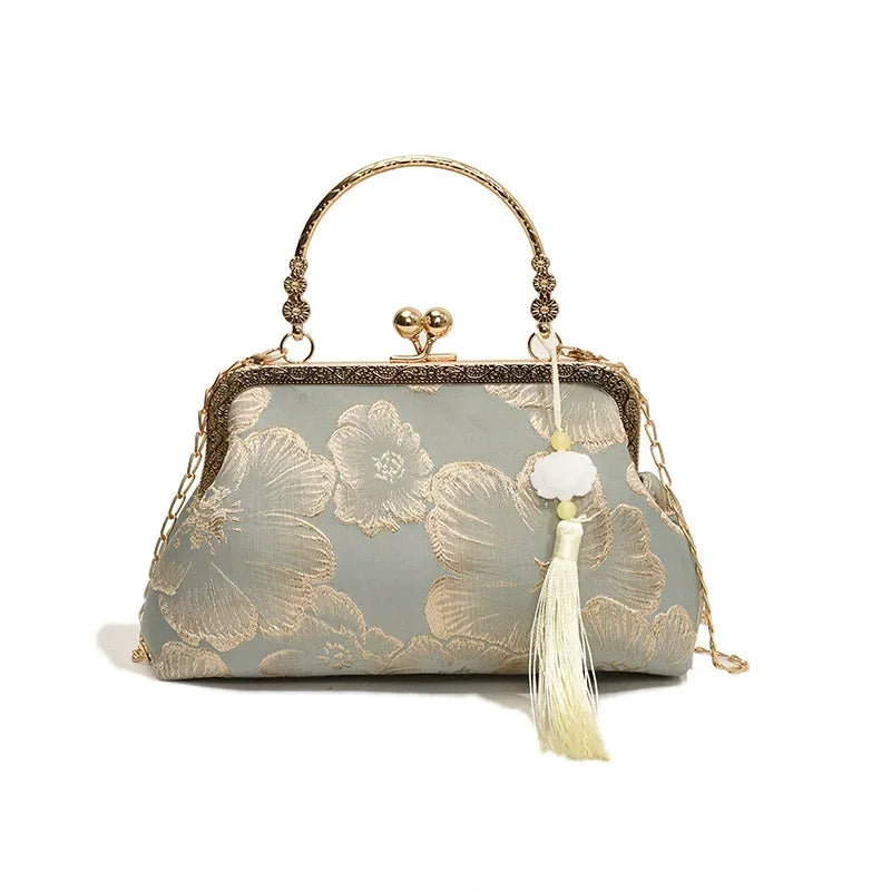 YIYUEQIANLI Women's Evening Clutch — Glitter Shoulder Bag for Weddings