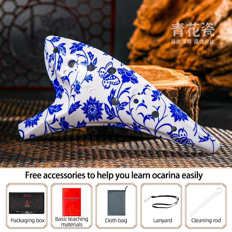 12-Hole Resin Ocarina — Beginner Friendly Musical Instrument, Ac Key