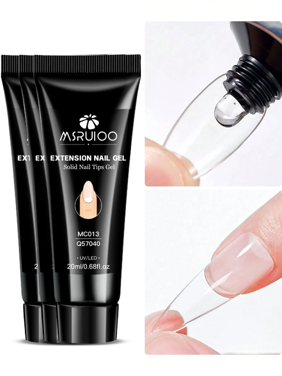 MSRUIOO Solid Nail Glue Gel — Long Lasting Adhesive for Press On Nails