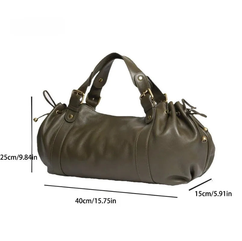 Women's Elegant Boston Style Crossbody Bag — Versatile Work Handbag