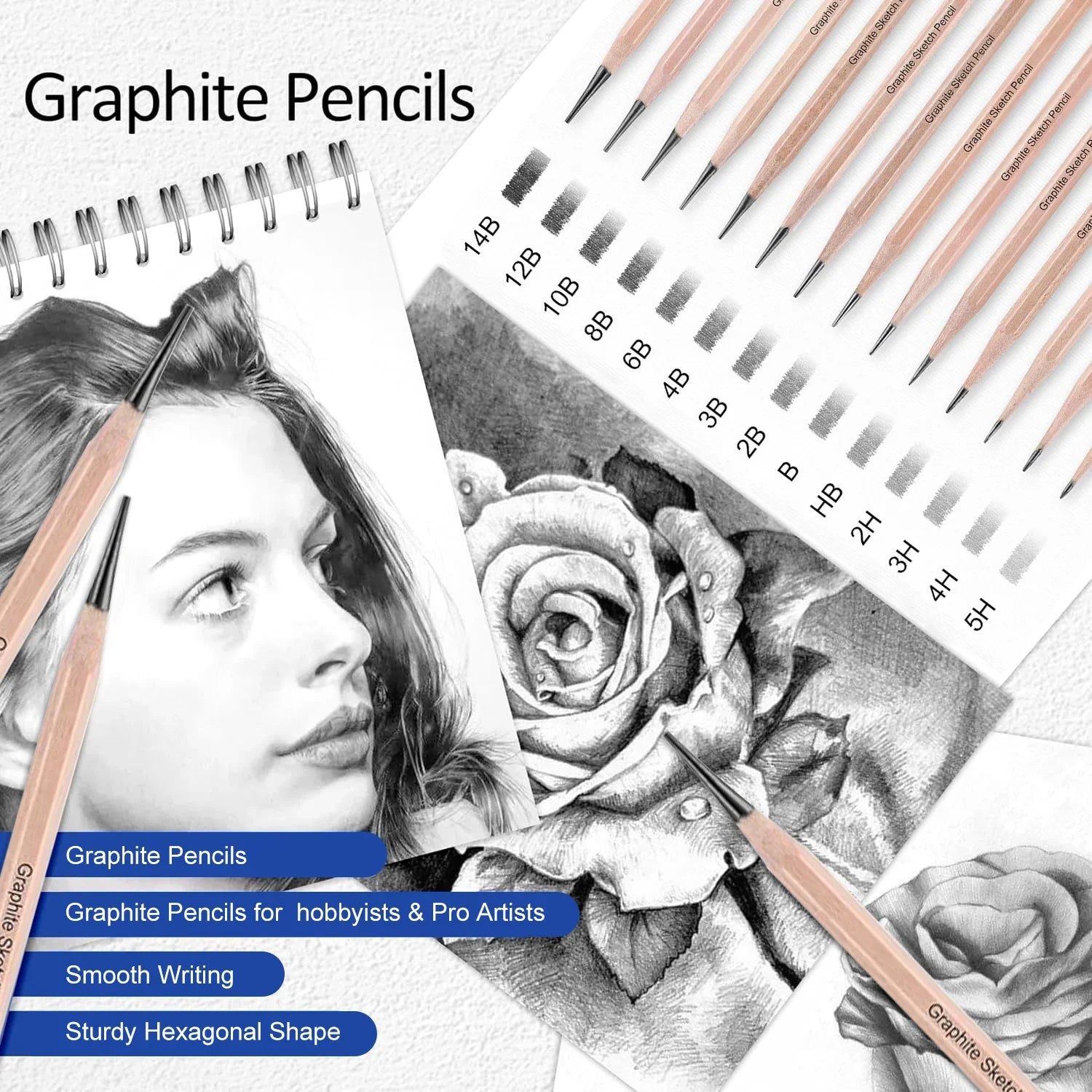 Professional Sketching Kit — Comprehensive Art Supplies Set for Drawing