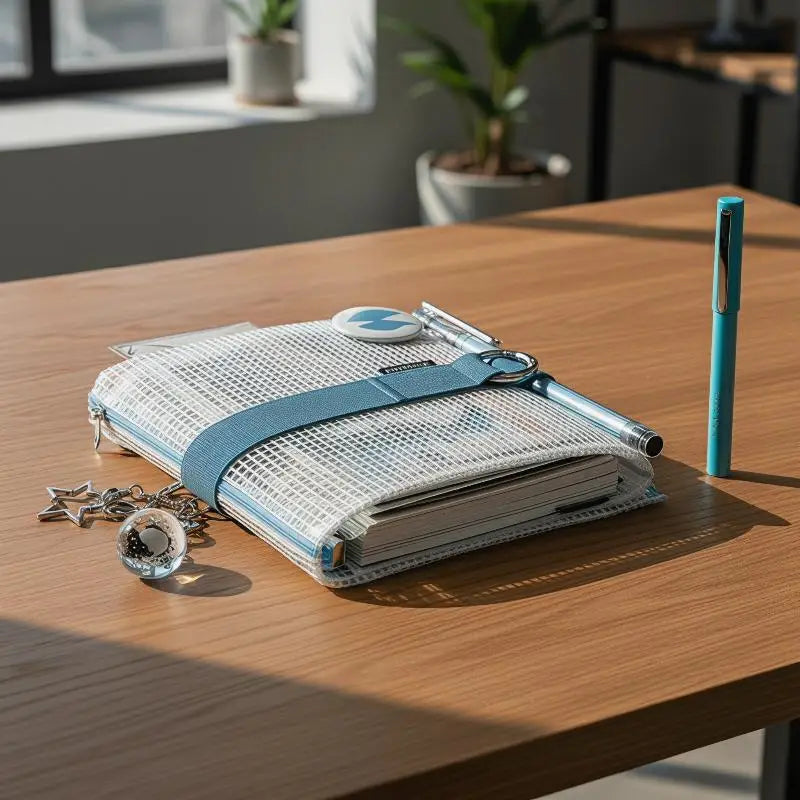 Portable PVC Document Bag — Multi-Function Loose-Leaf Storage Organizer