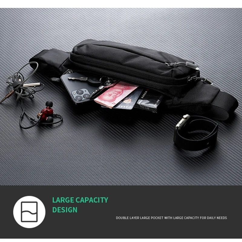 Unisex Canvas Waist Pack — Lightweight Travel & Outdoor Bum Bag