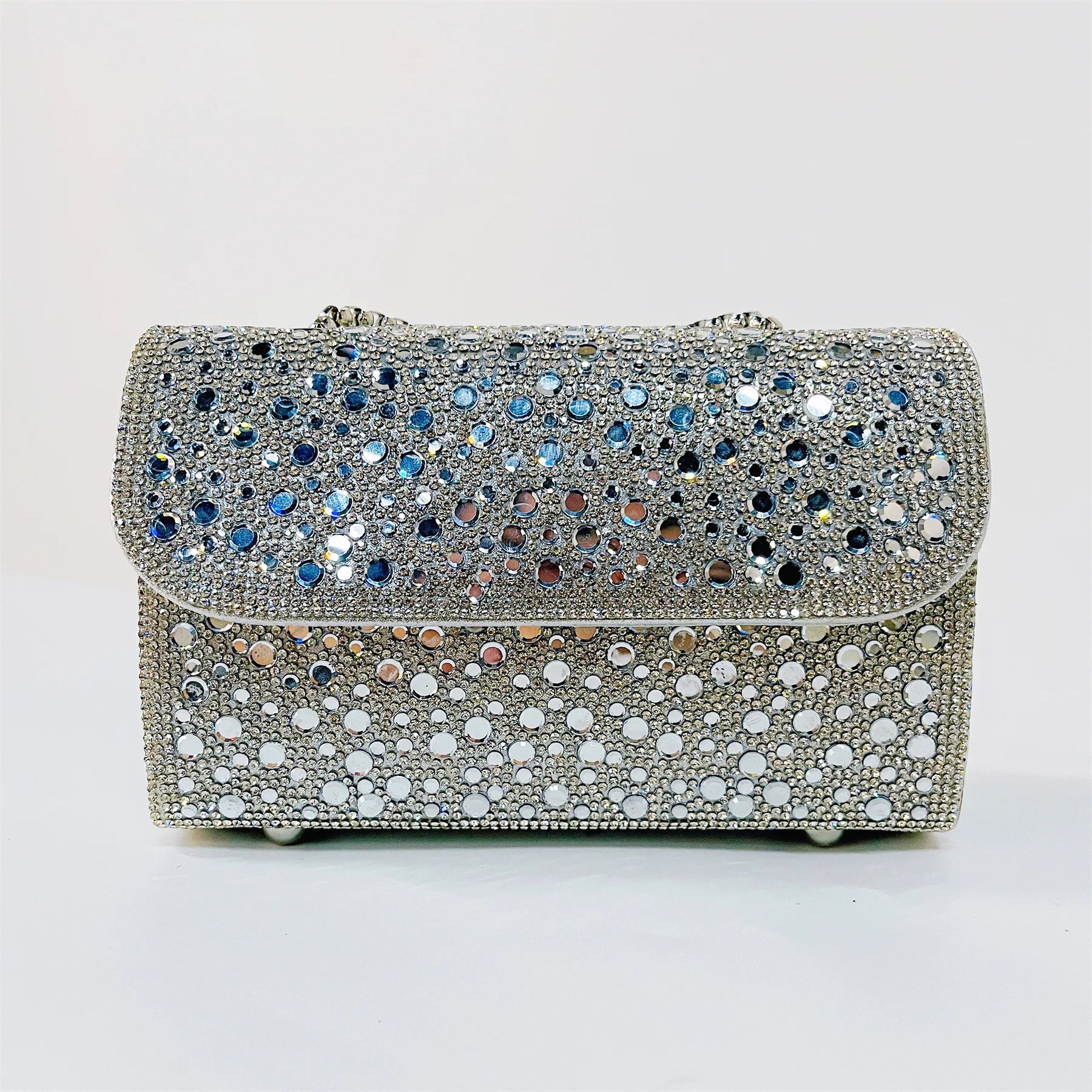Rhinestone Evening Clutch Bag — Sparkling Crystal Handbag for Weddings