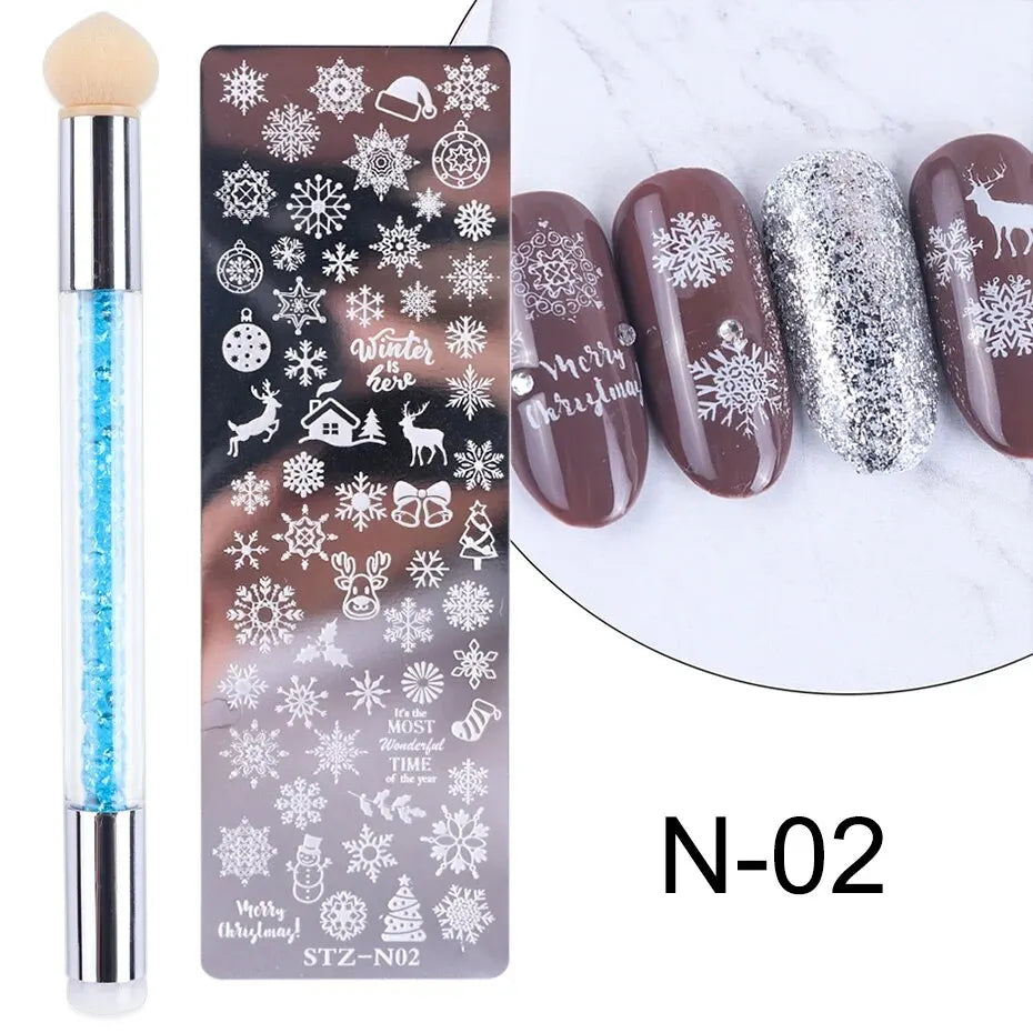 Full Beauty Nail Stamping Set — Professional Polish Transfer Kit