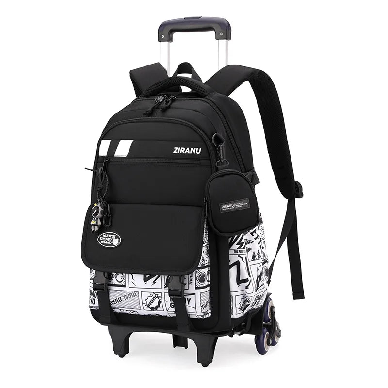Children's Wheeled School Backpack — Rolling Trolley Bag for Students