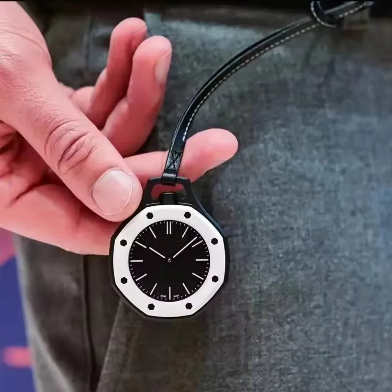 Silicone Pocket Watch with Sling — Portable Quartz Timepiece, Multicolor