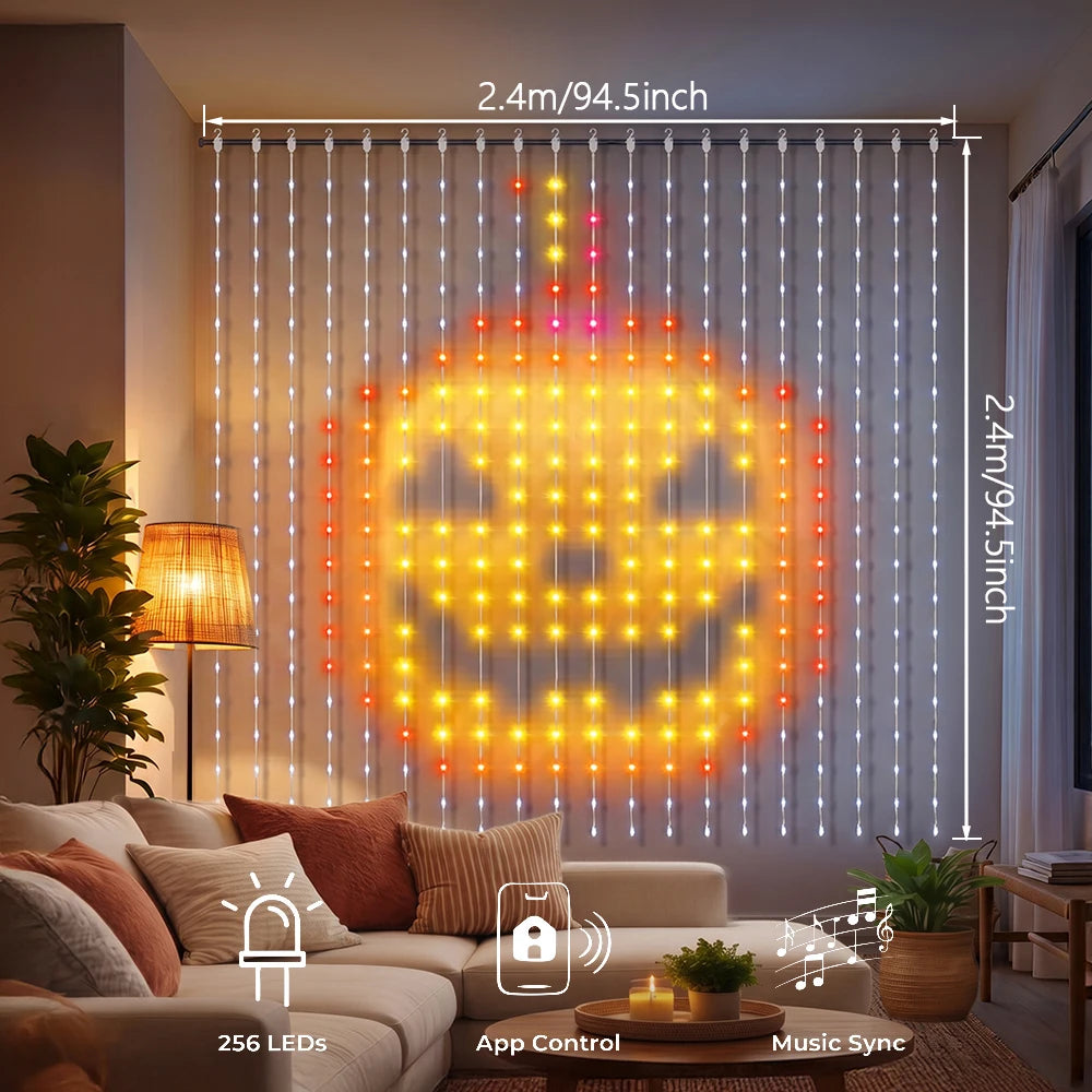 MIMIRGB Smart LED Curtain Lights — RGB Color Changing App Controlled Decor