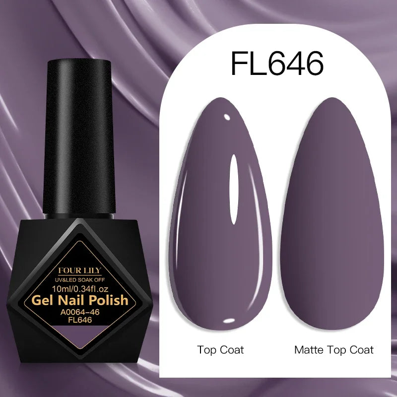 Four Lily Gel Nail Polish — Long Lasting Semi-Permanent Manicure Set