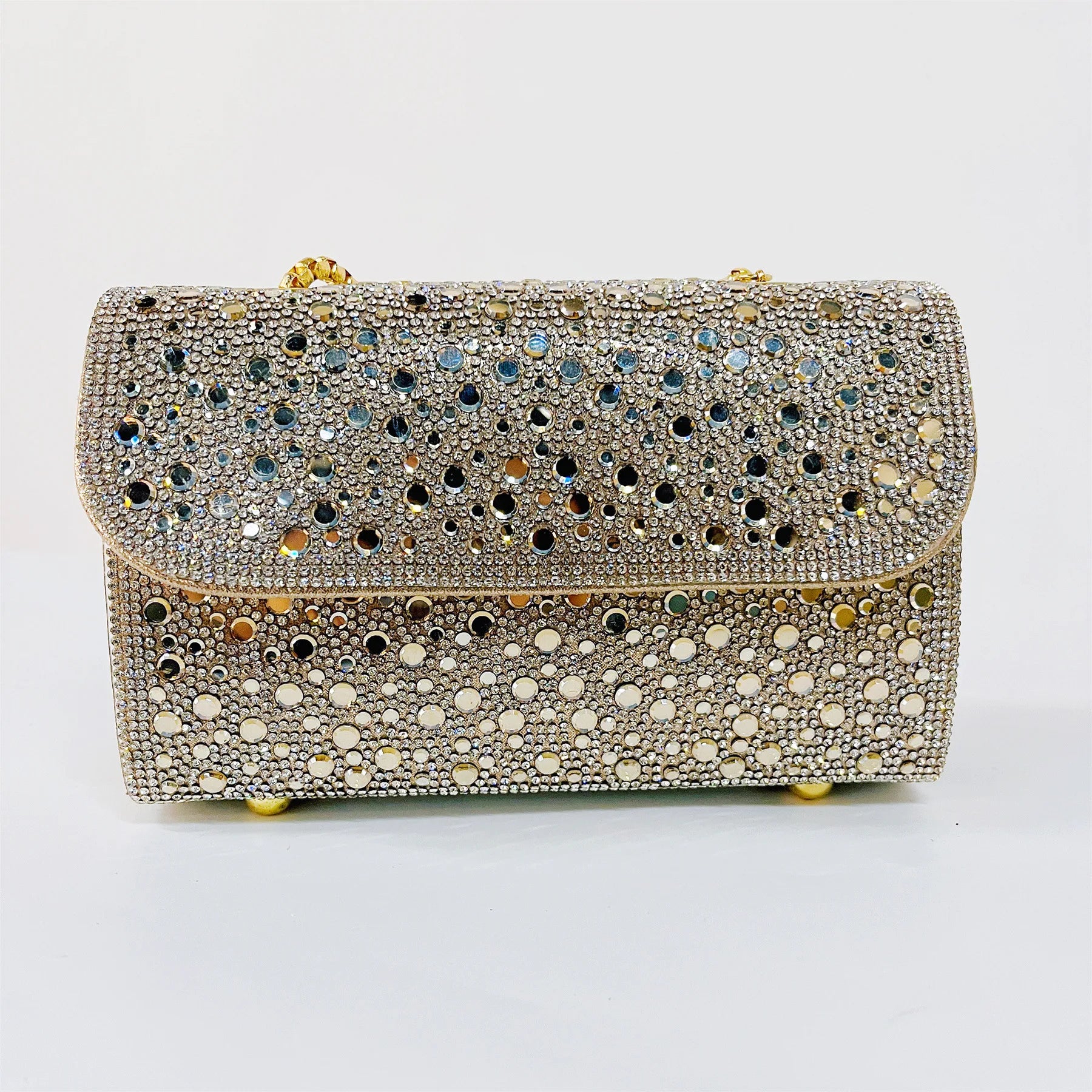 Rhinestone Evening Clutch Bag — Sparkling Crystal Handbag for Weddings