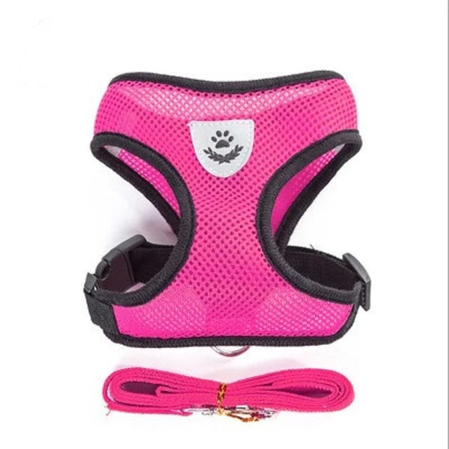 RPXBGUCKARHG Breathable Mesh Pet Harness and Leash Set — Reflective Walking Vest