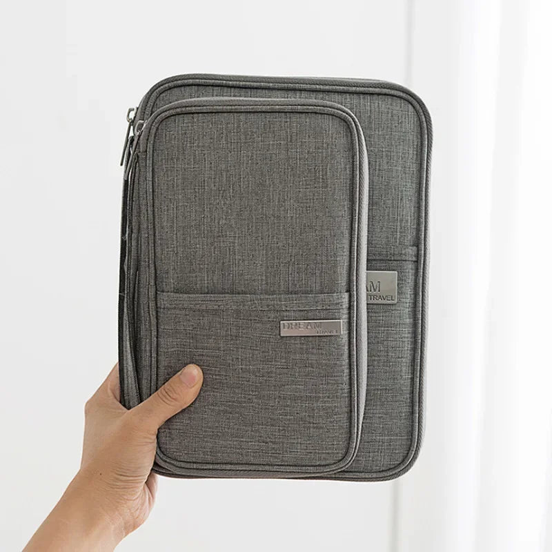 Waterproof Travel Document Organizer — Family Passport Holder & Card Case