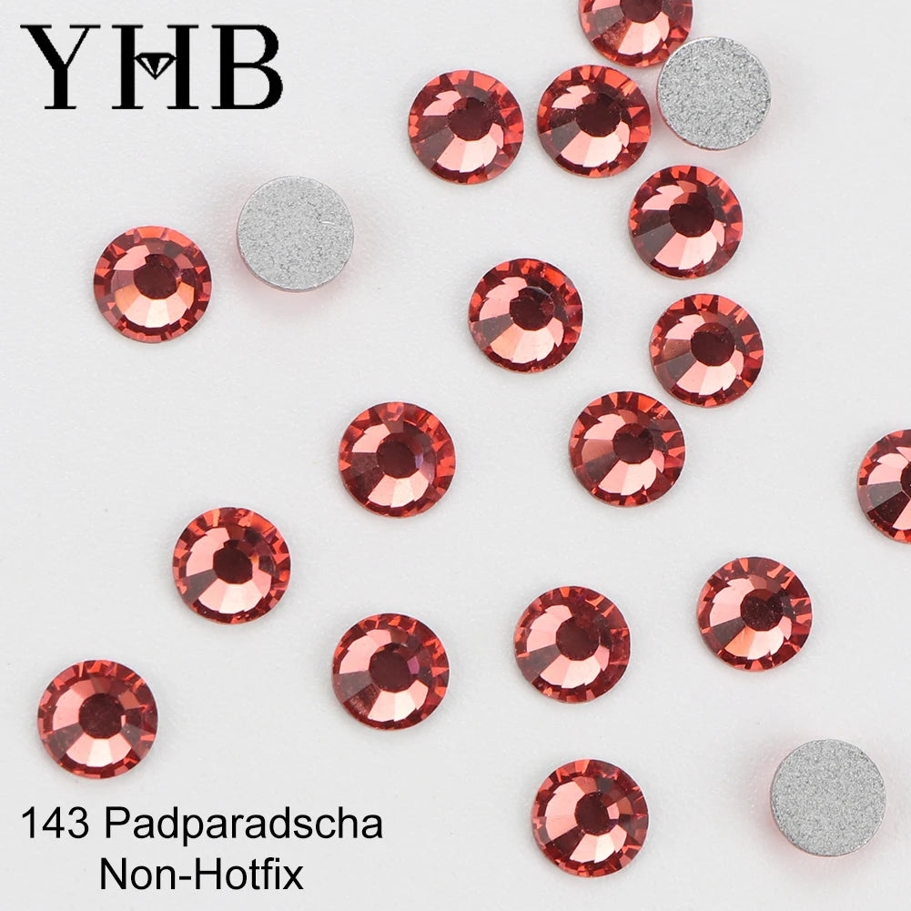 YHB Crystal Flat Back Rhinestones — Glitter Gemstones for Nails and Fabric