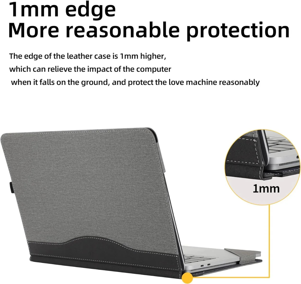 YNMIWEI PU Leather Laptop Sleeve — Protective Case for 14.4 Inch 2-in-1 Laptops