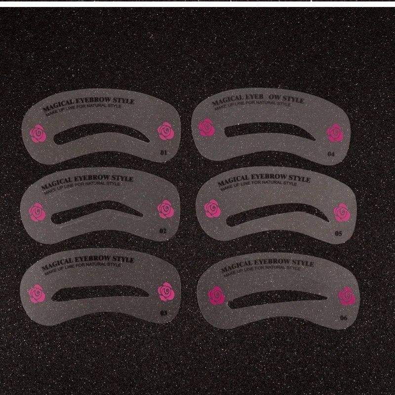 Eyebrow Stencil Kit — 24 Diverse Styles for Precise Makeup Application