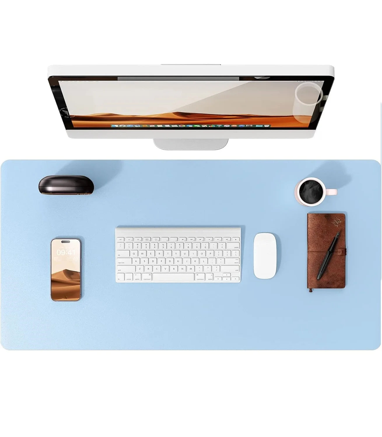 YSAGi Leather Desk Mat — Large Waterproof Mouse Pad & Desk Protector