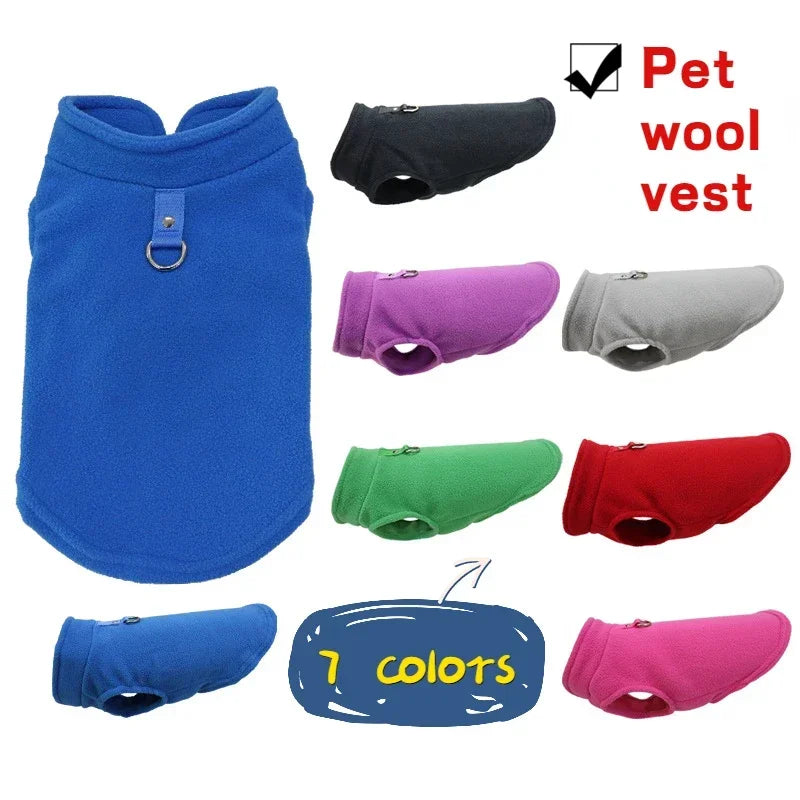 Warm Fleece Pet Vest — Thermal Dog Jacket for Small Breeds