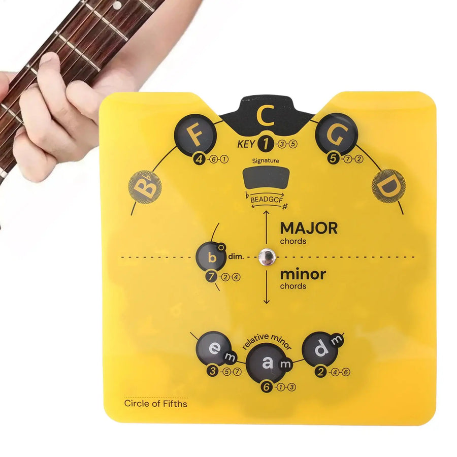Music Theory Circle of Fifths Wheel — Color-Coded Chord Chart Tool