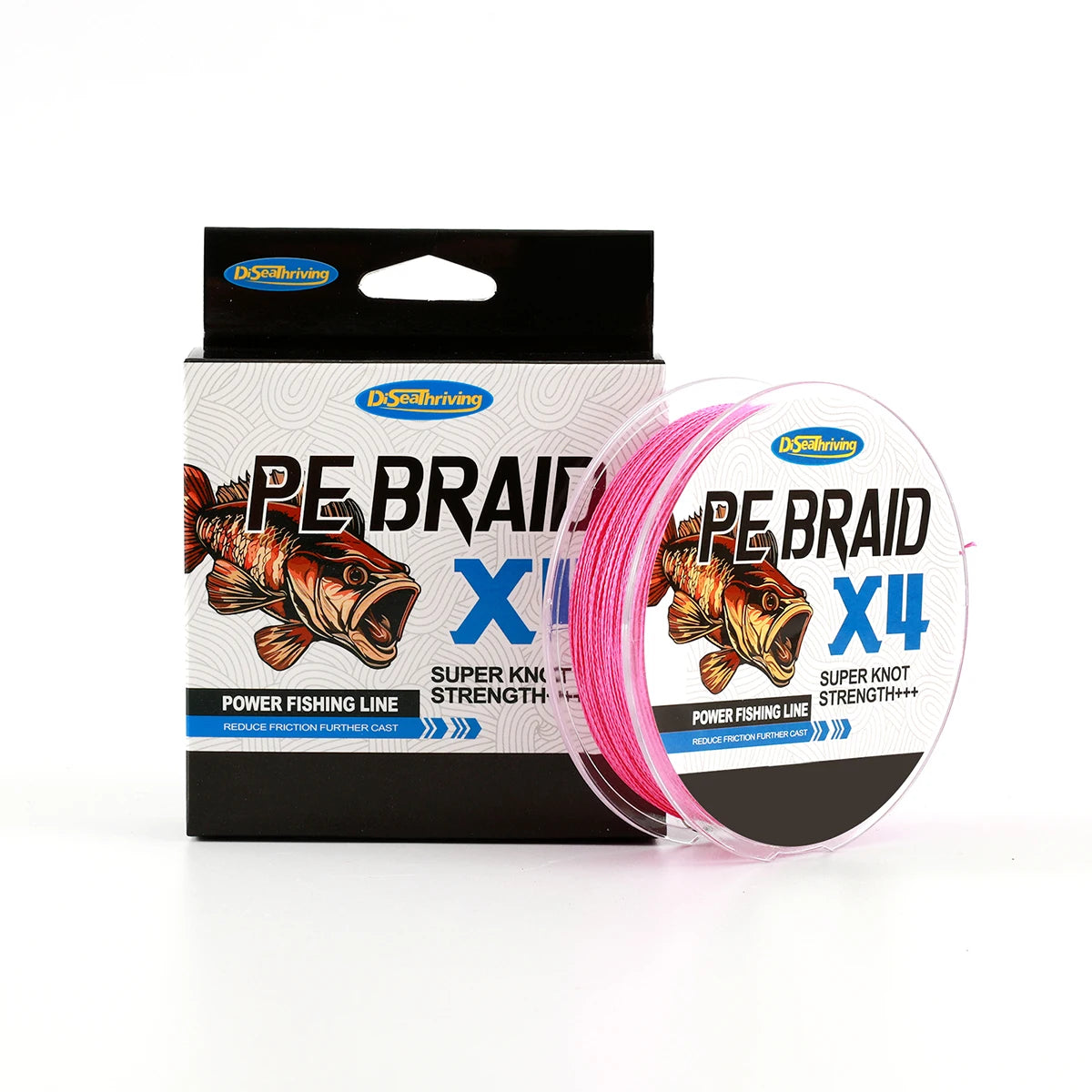 DiSeaThriving 4-Strand Braided Fishing Line — High Visibility & Abrasion Resistant