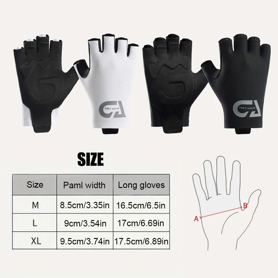 GTUBIKE Cycling Gloves — Breathable Shockproof Half Finger Mitts