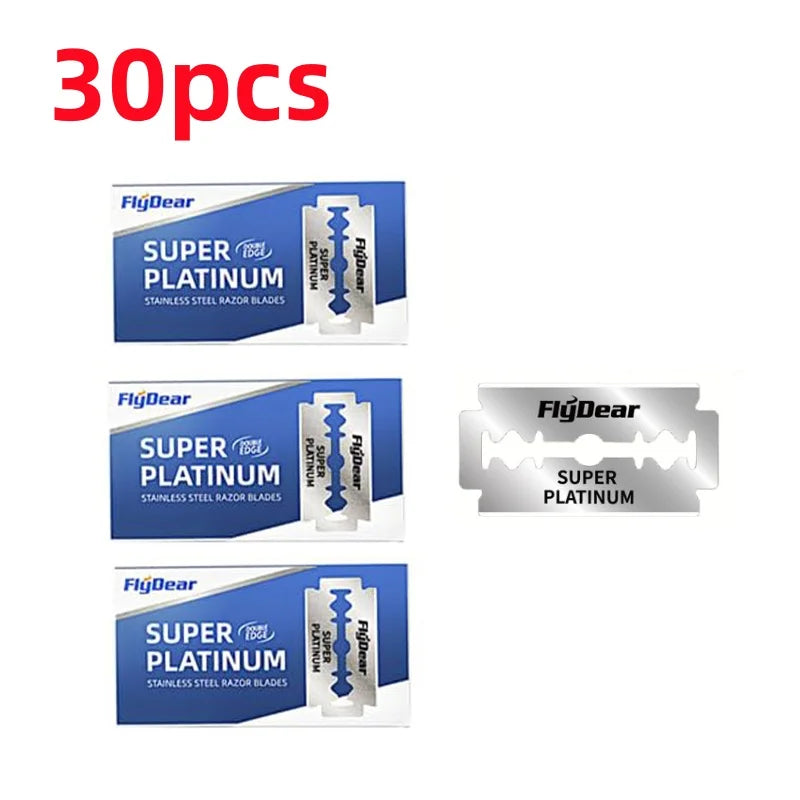 Classic Retro Double Edge Razor Blades — Professional Stainless Steel Shaving Refills