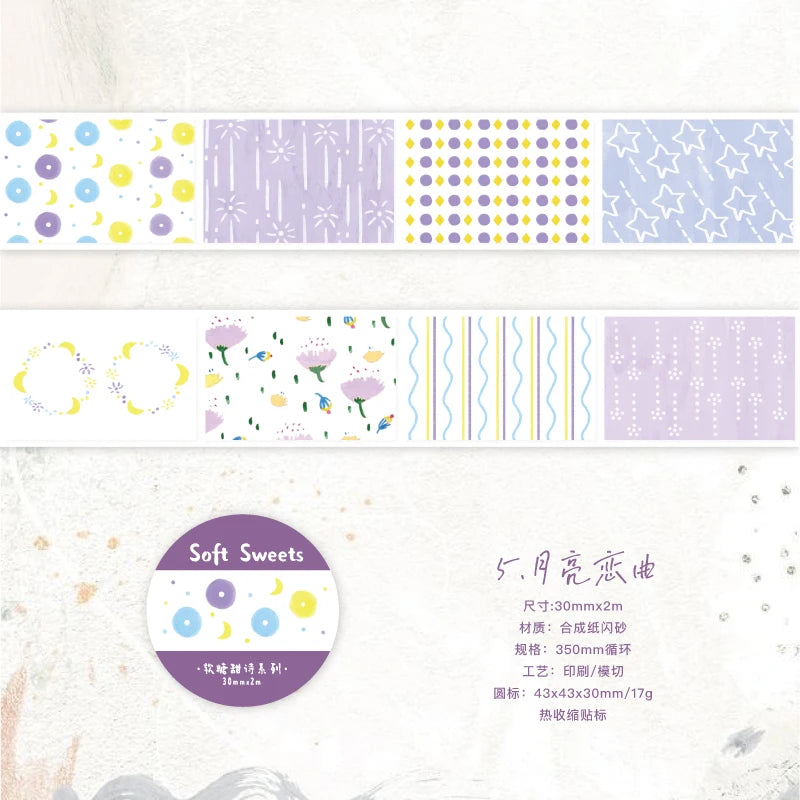 Aesthetic Washi Tape Set — Decorative Masking Tape for Scrapbooking