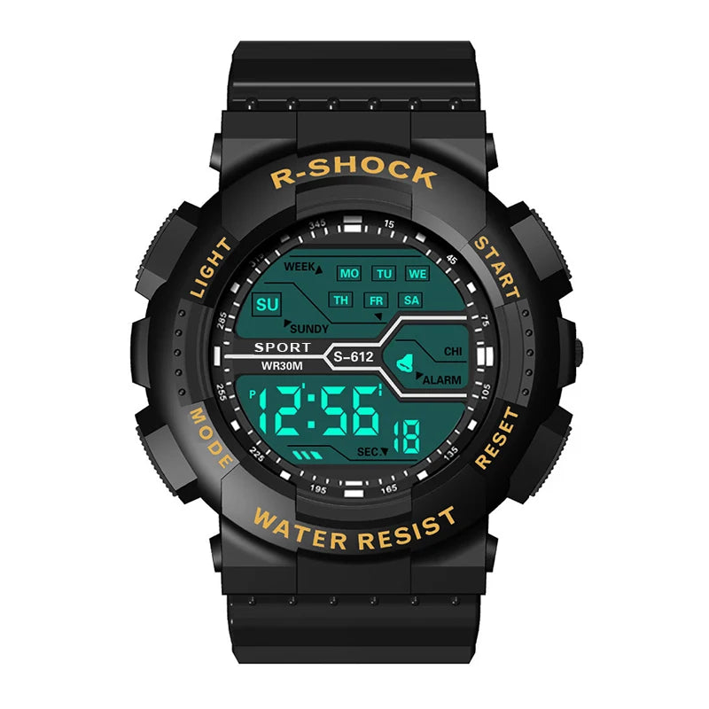 YIKAZE Men's Digital Sports Watch — Waterproof LED Military Wristwatch