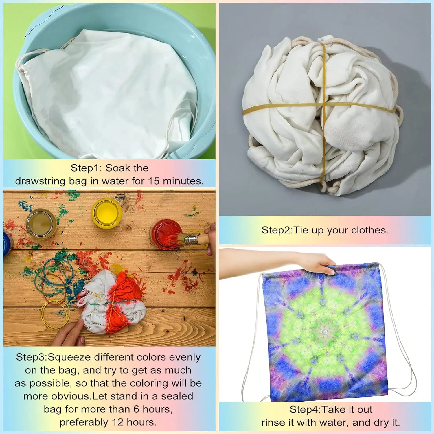 Blank Canvas Drawstring Backpack — DIY Tie Dye & Sublimation Gym Bag