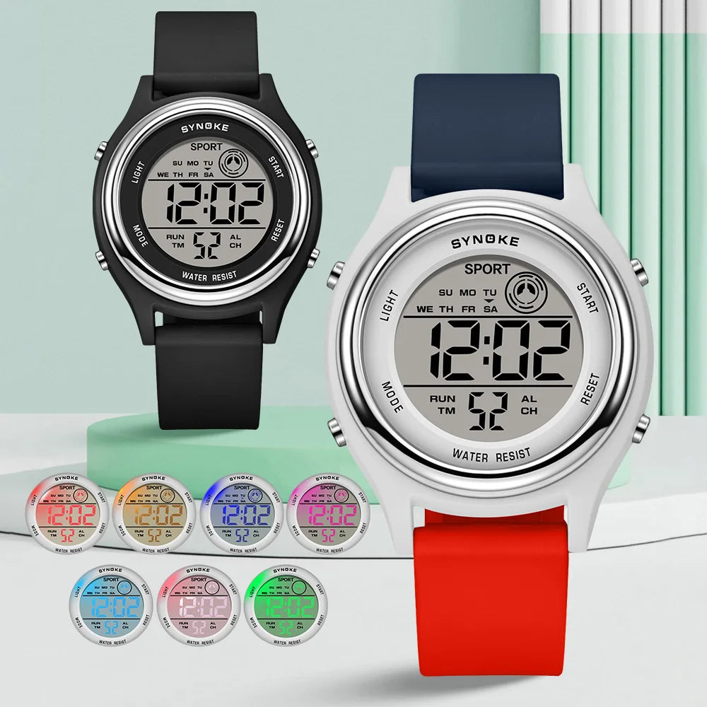 SYNOKE Kids Digital Sport Watch — Waterproof Electronic Timepiece with Backlight
