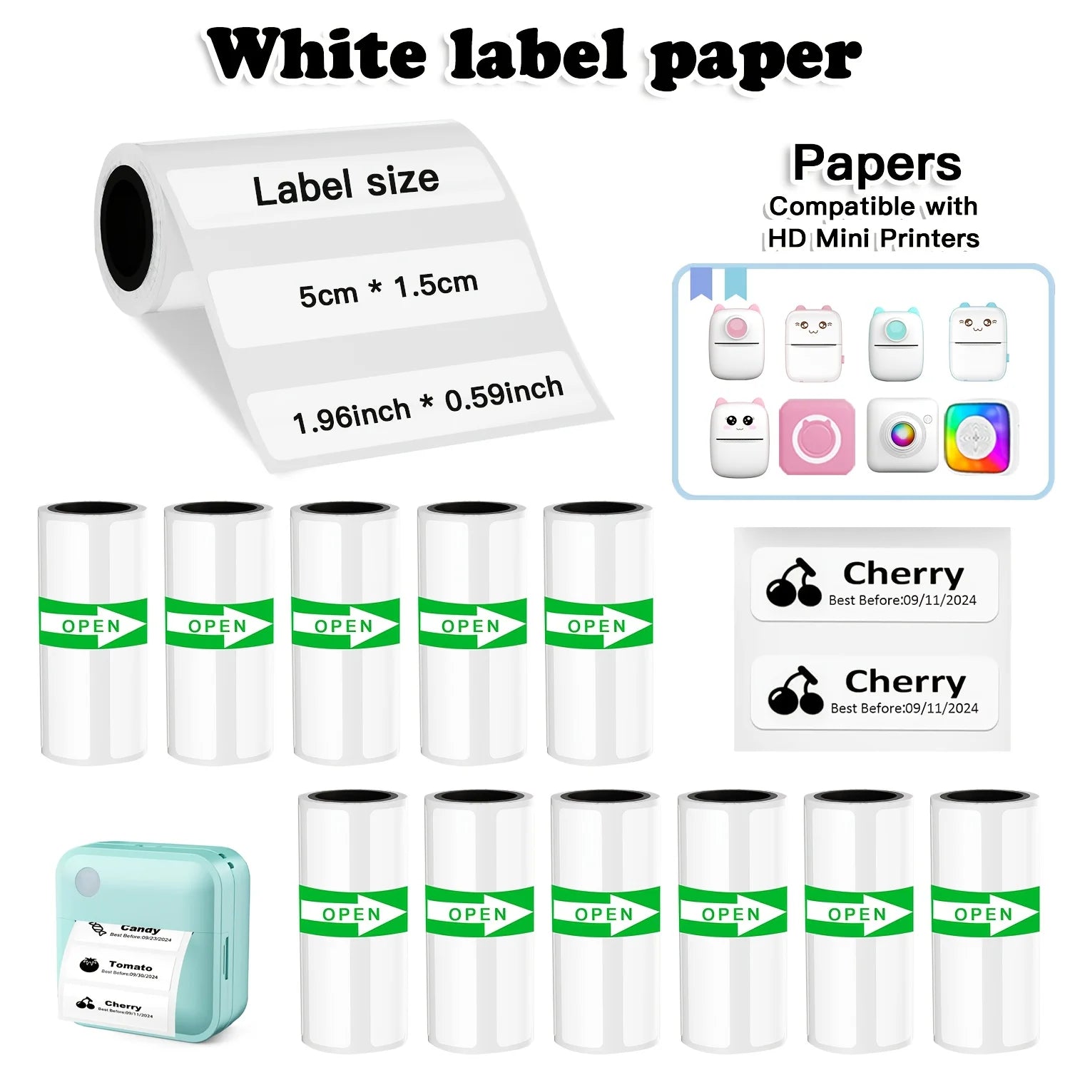 Self-Adhesive Label Stickers — Multi-Size Combo Pack for Sorting & Marking