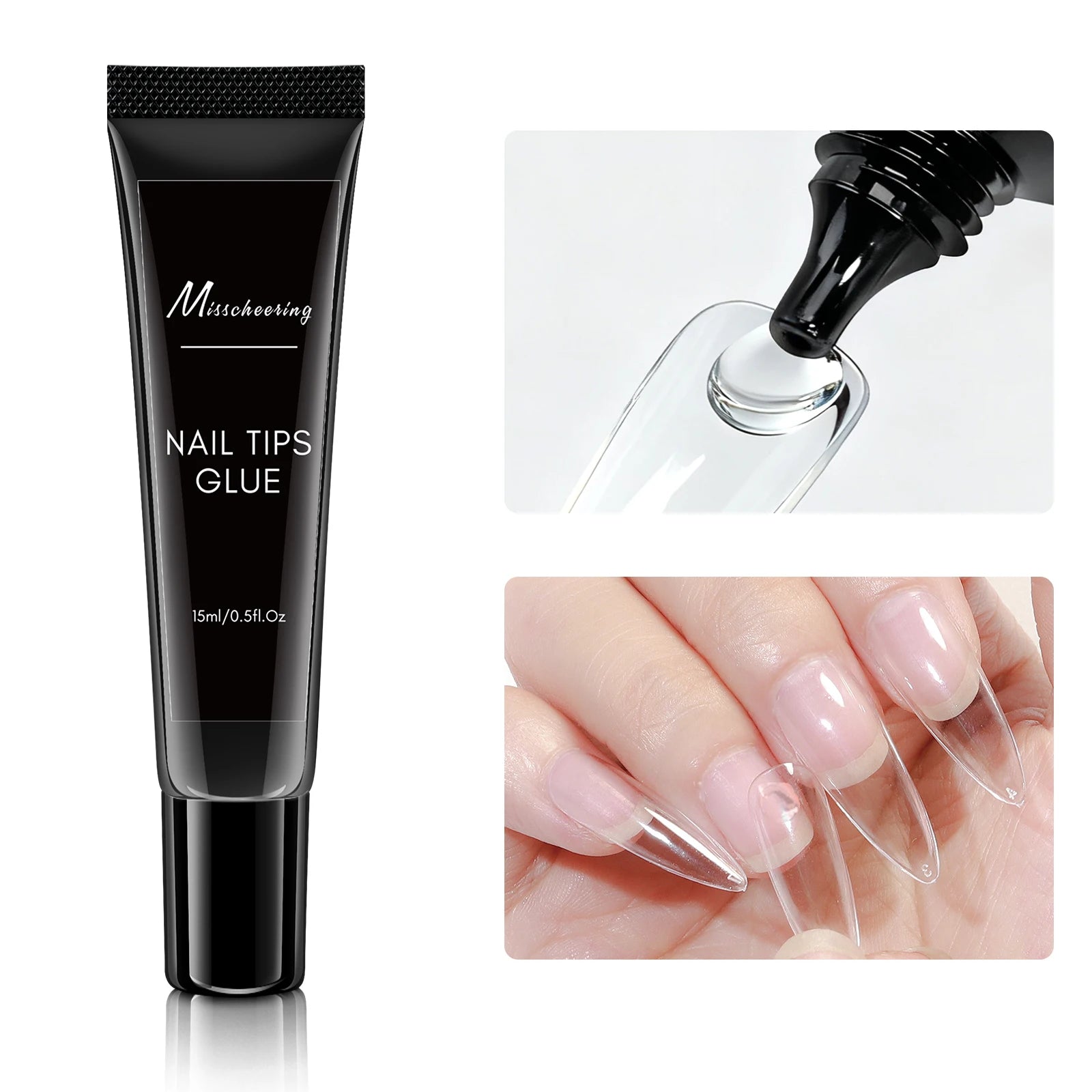 Misscheering Solid Gel Nail Glue — Strong Adhesive for Press On Nails