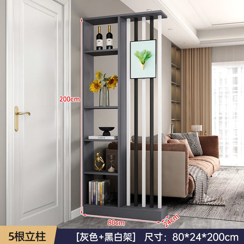 Modern Simple Room Divider — Elegant Wood Entrance Screen & Partition