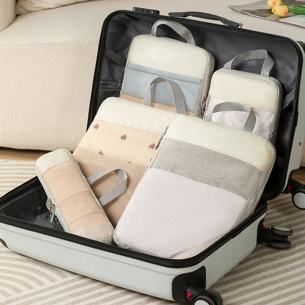 Compressed Clothing Storage Bag Set — Space-Saving Travel Organizer