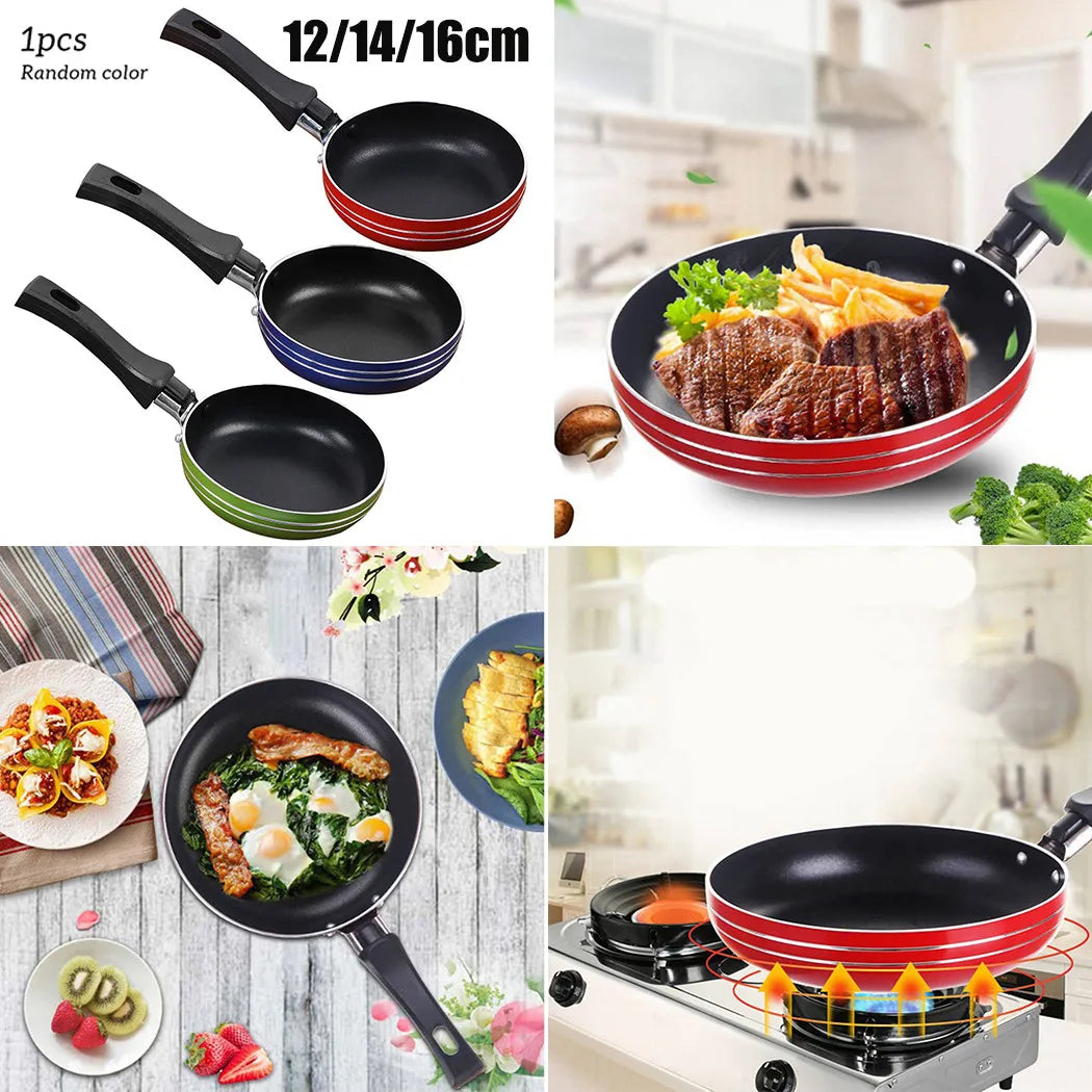Mini Non-Stick Stainless Steel Frying Pan — Compact Single-Serving Cookware