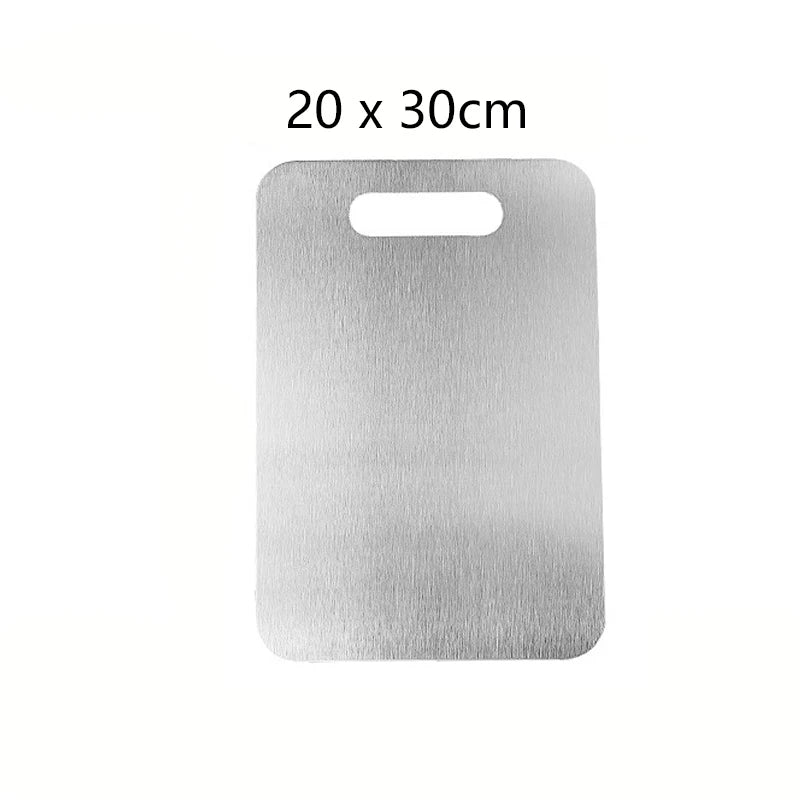 Stainless Steel Cutting Board — Durable Double-Sided Kitchen Prep Surface