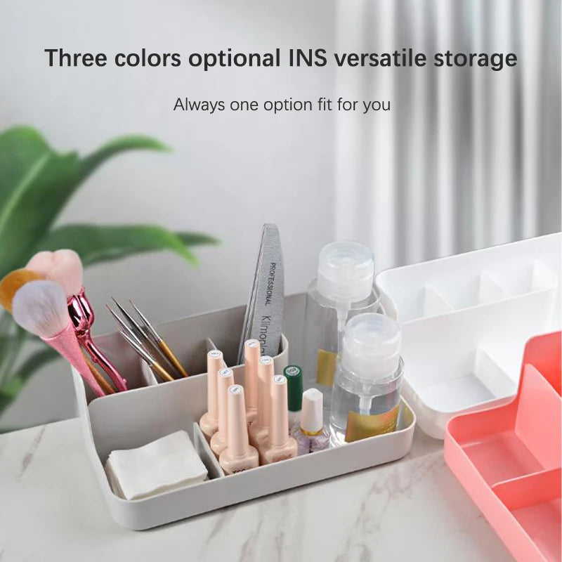 Nail Art Organizer Box — Multi-Purpose Storage Case for Cotton Pads & Tools